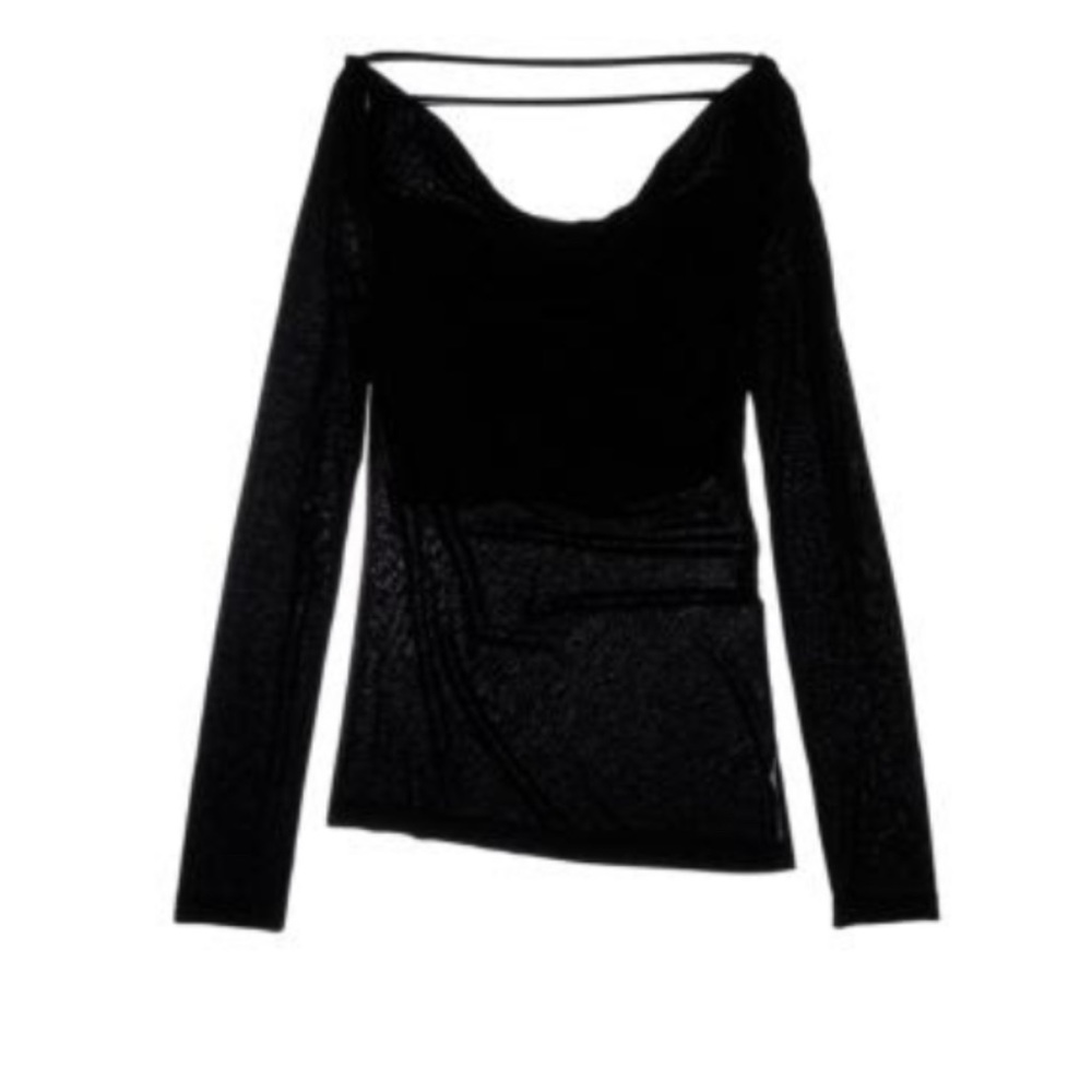 Helmut Lang Scala Long Sleeve Asymmetric Top Smal… - image 1